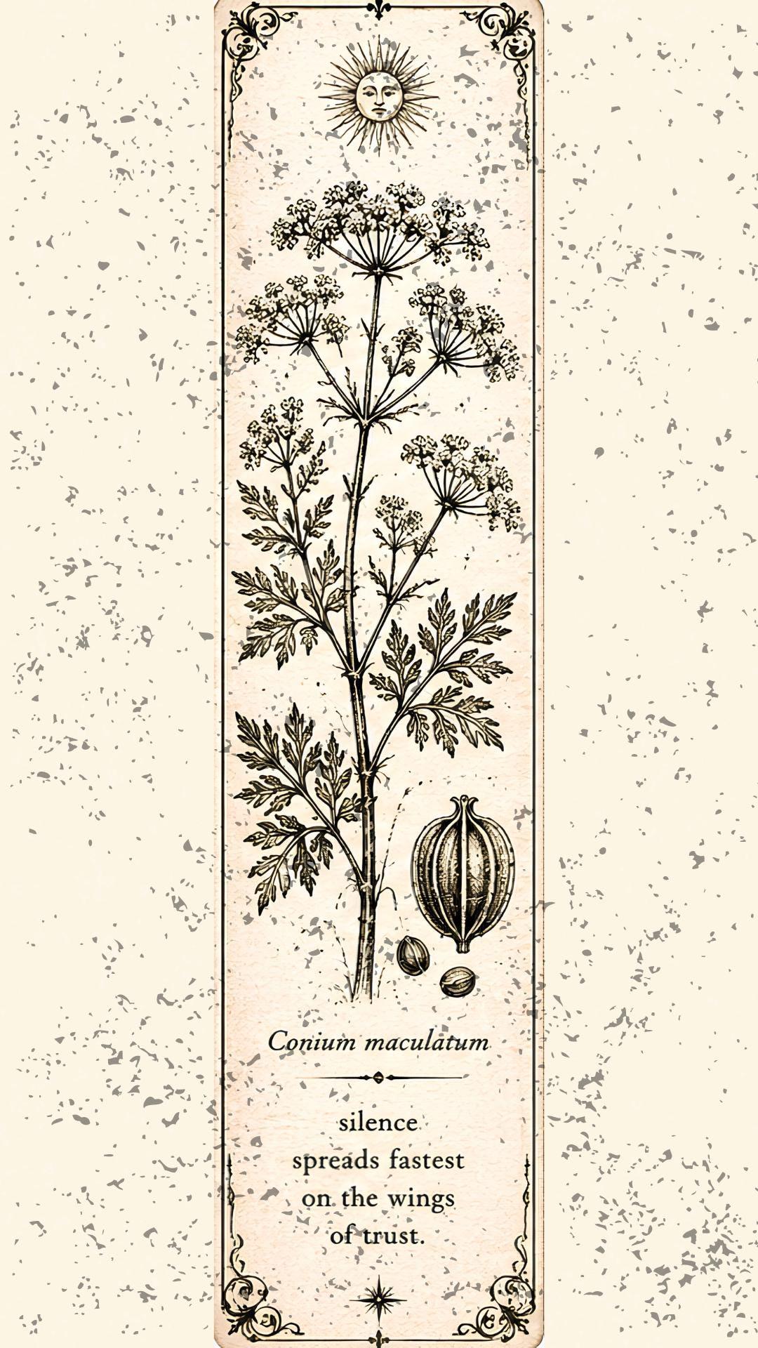 Poison Garden Phone Wallpaper | Toxic Botanical Witchy Aesthetic | Dark Academia Lock Screen | Herbalism Gift Digital Download