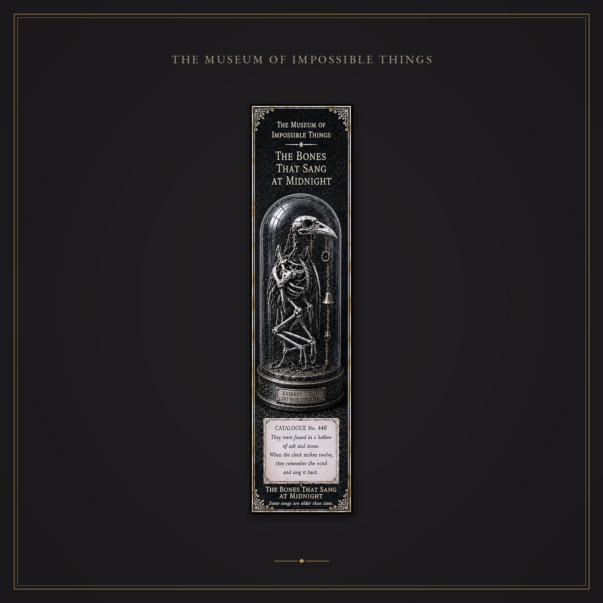 The Bones That Sang at Midnight Bookmark | Dark Academia Set of 5 | Standard or Magnetic | Gothic Cabinet of Curiosities