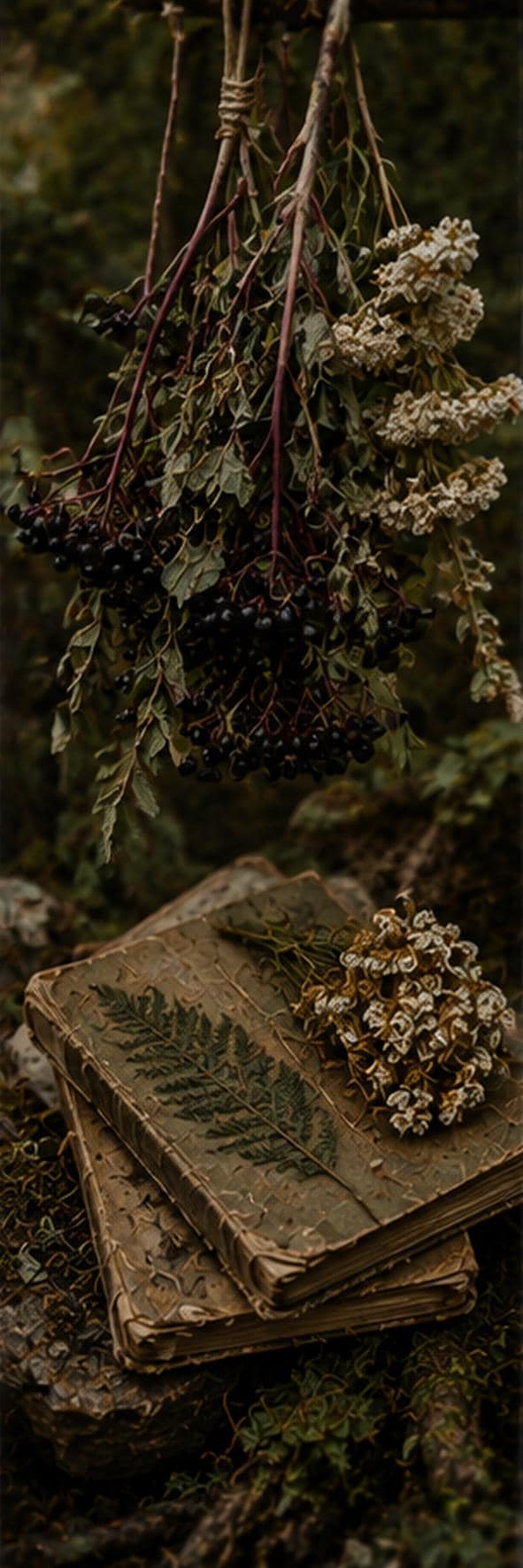 Witchy Botanicals Printable Bookmarks | Goblincore Herb Art, Dark Cottagecore | Dried Herbs Bundle, Forager Gift Set
