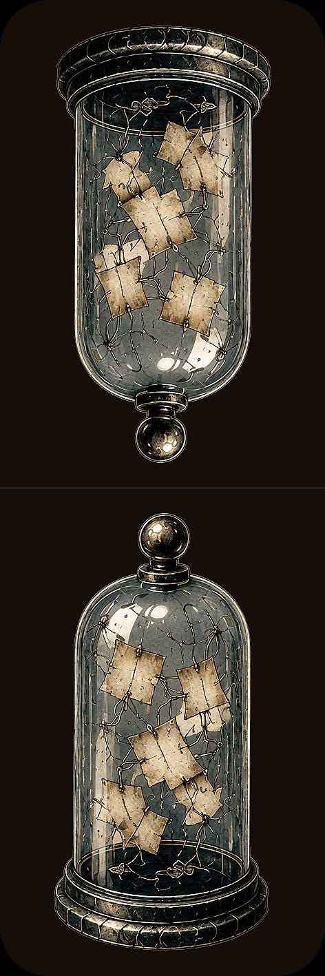 The Curator's Locked Cabinet Bookmark | Dark Academia Set of 5 | Standard or Magnetic | Gothic Cabinet of Curiosities