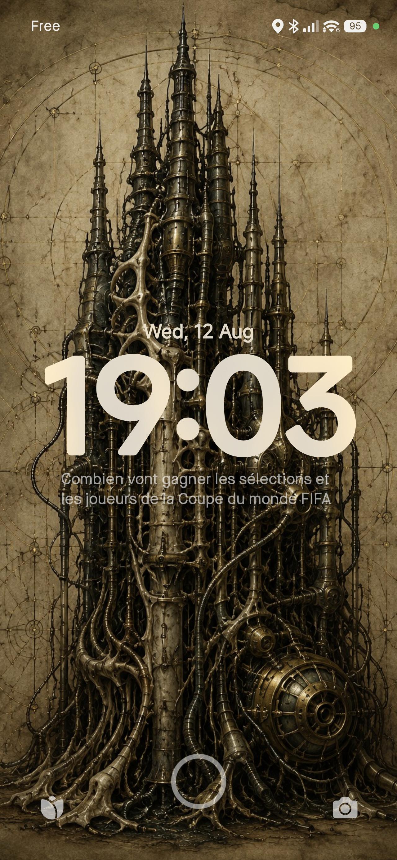 Spires IV Biomechanical Phone Wallpaper | Dark Surreal Lock Screen | Gothic Sci-Fi Digital Art Download | Brass Bone Anatomy