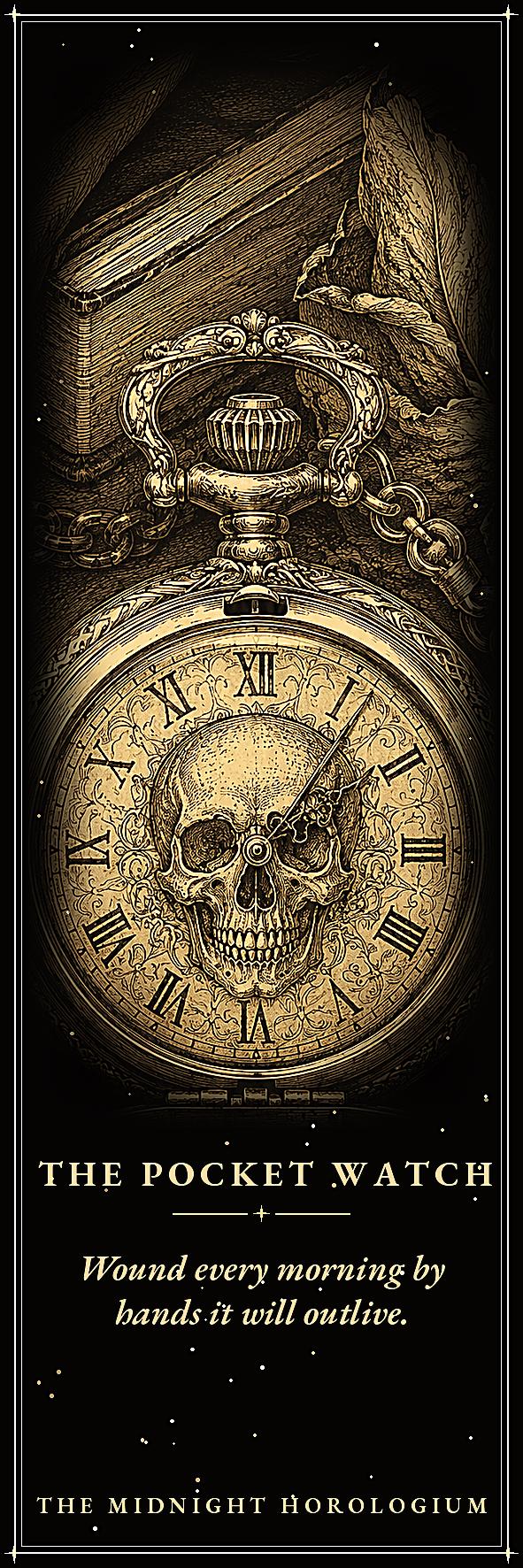 The Midnight Horologium Printable Bookmarks | Dark Academia Gothic Bookmark Set | Memento Mori Digital Download