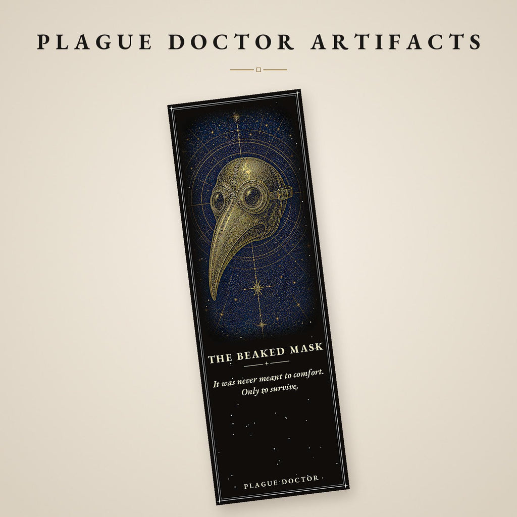 Plague Doctor Artifacts Printable Bookmarks | Dark Academia Gothic | Beaked Mask Design | Occult Stationery | Digital Download