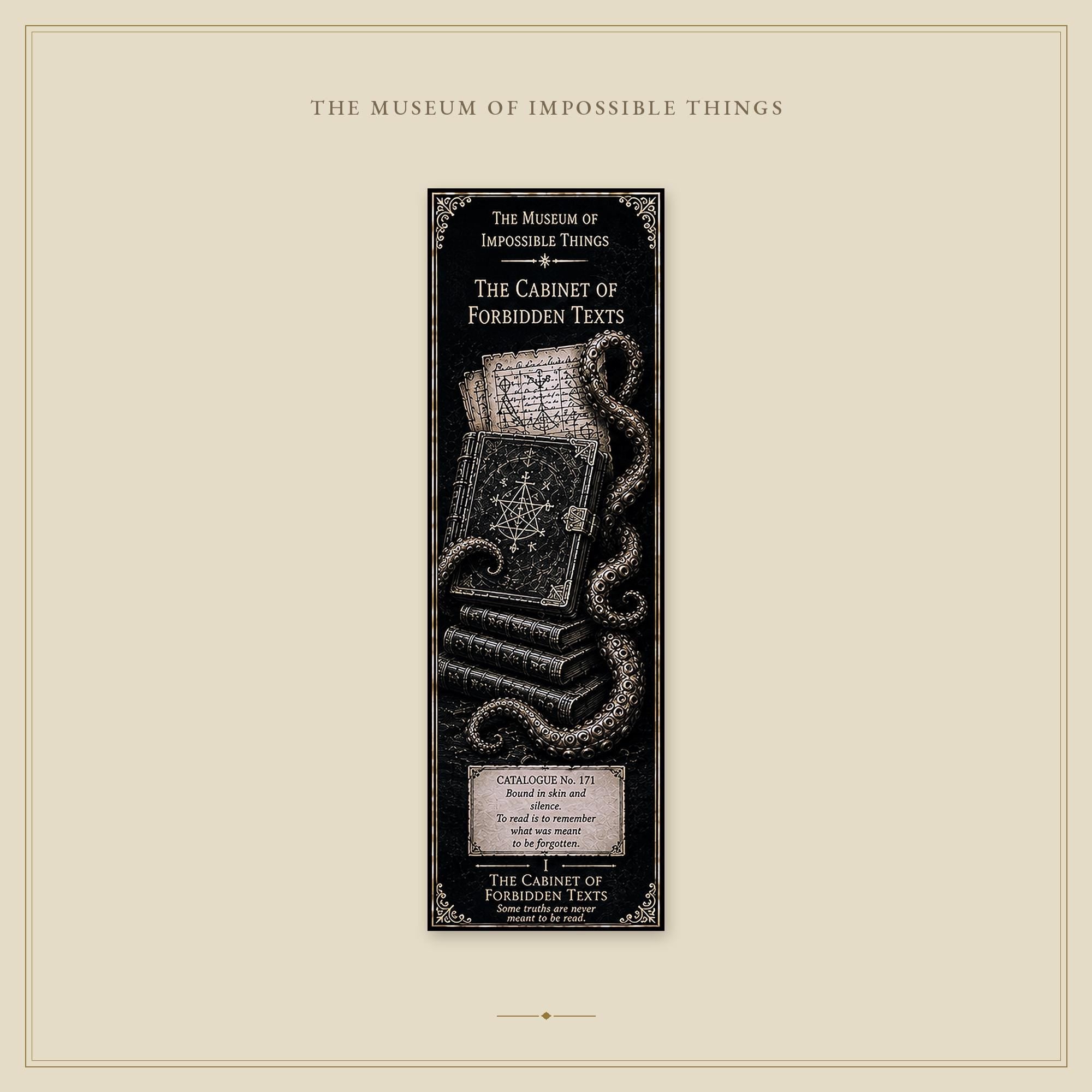 The Forbidden Wing Bookmark | Dark Academia Set of 5 | Standard or Magnetic | Gothic Cabinet of Curiosities