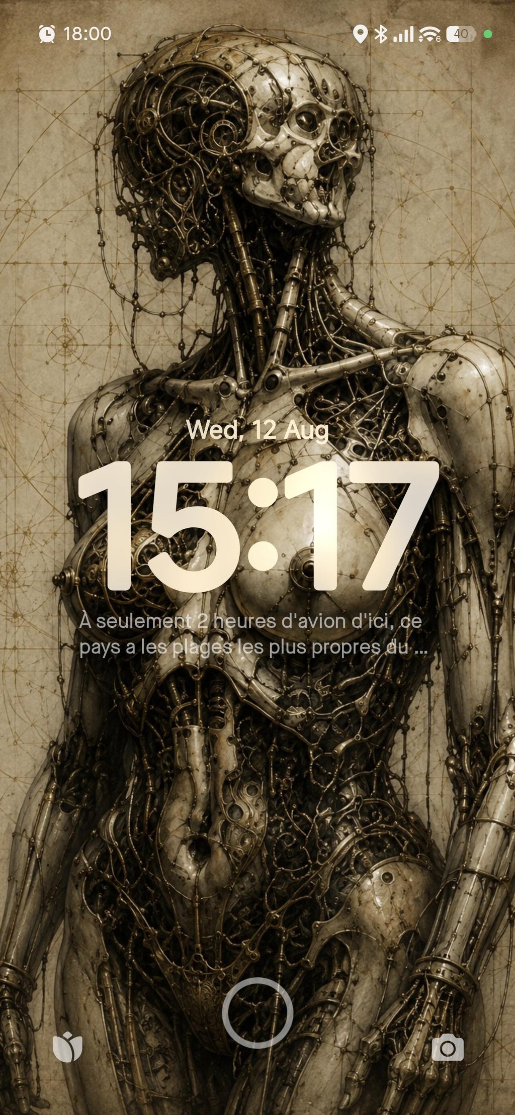Cyborg Woman Mask, Biomechanical Dark Academia | Surreal Phone Wallpaper | Brass Bone Imagery | Gothic Lock Screen Digital Download