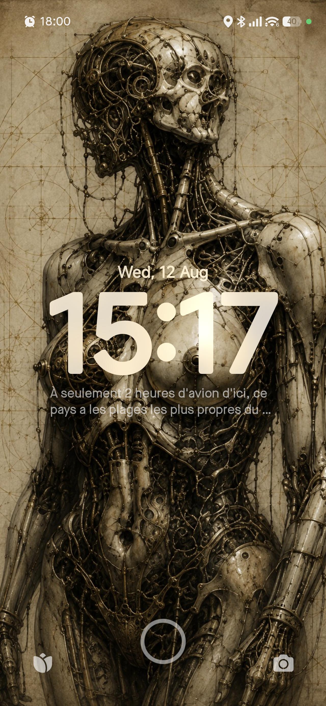 Cyborg Woman Mask, Biomechanical Dark Academia | Surreal Phone Wallpaper | Brass Bone Imagery | Gothic Lock Screen Digital Download