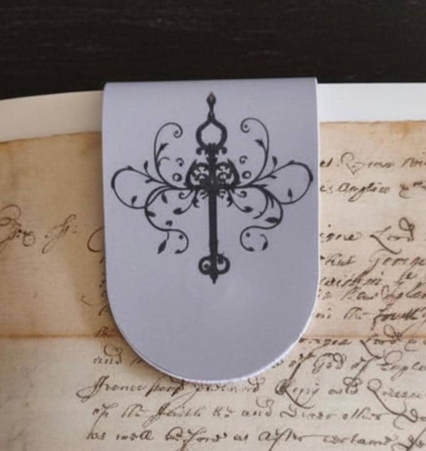 Dark Academia Ornate Skeleton Key Magnetic Page Marker | Gothic Filigree Bookmark | Arcane Reader Gift | Literary Talisman