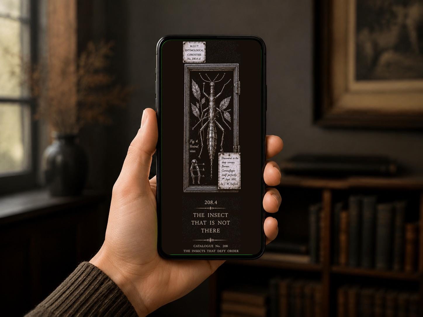 Entomological Curiosities Phone Wallpaper | Dark Academia Lock Screen Bundle | Five Specimen Designs | Digital Download | Moody Gold Insects