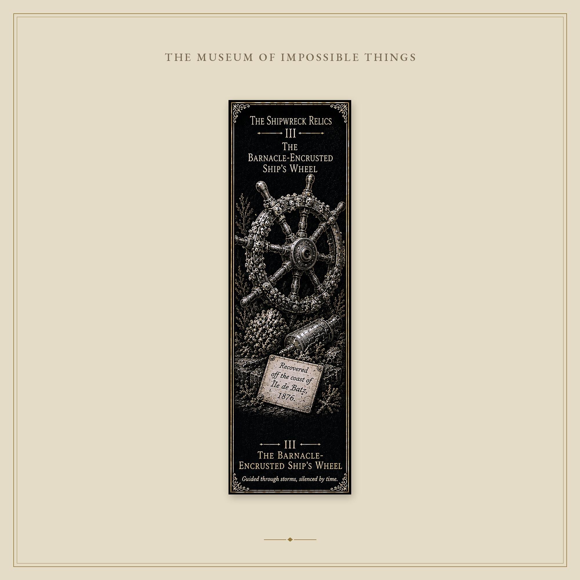 The Shipwreck Relics Bookmark | Dark Academia Set of 5 | Standard or Magnetic | Gothic Cabinet of Curiosities