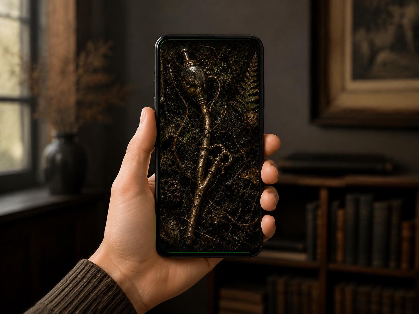 Things Beneath The Roots - Dark Goblincore Frog Wallpaper | Moody Lock Screen | Gothic Fantasy | Phone Bundle