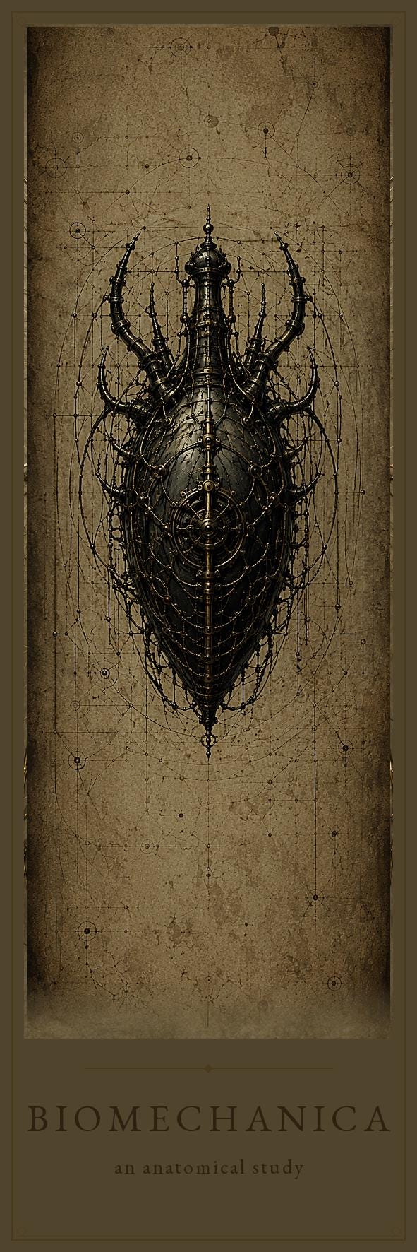 Insects & Wings Biomechanical Bookmark | Dark Academia Anatomy | Magnetic Page Marker | Gothic Sci-Fi | Book Lover Gift