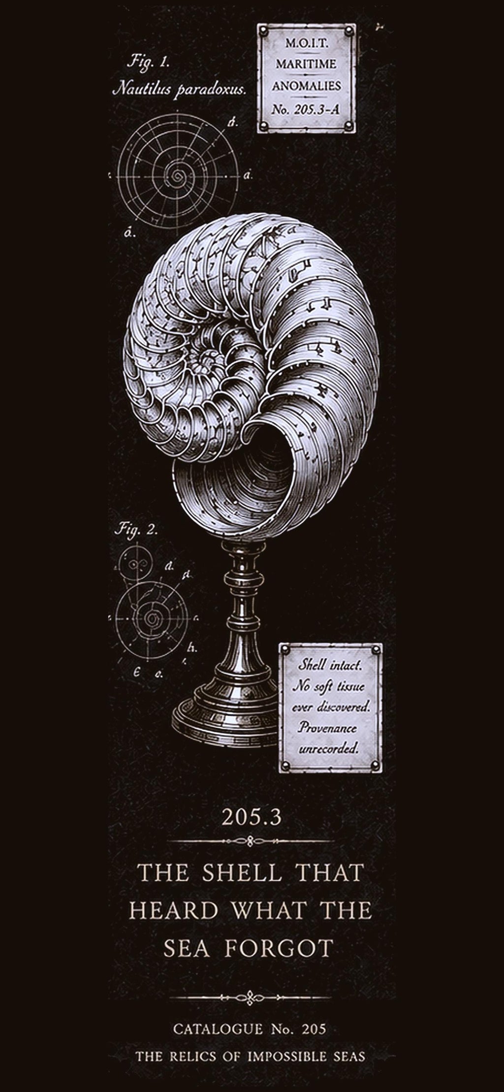 Relics of Impossible Seas Phone Wallpaper | Dark Academia Lock Screen, Occult Sea Designs, Gothic Bundle