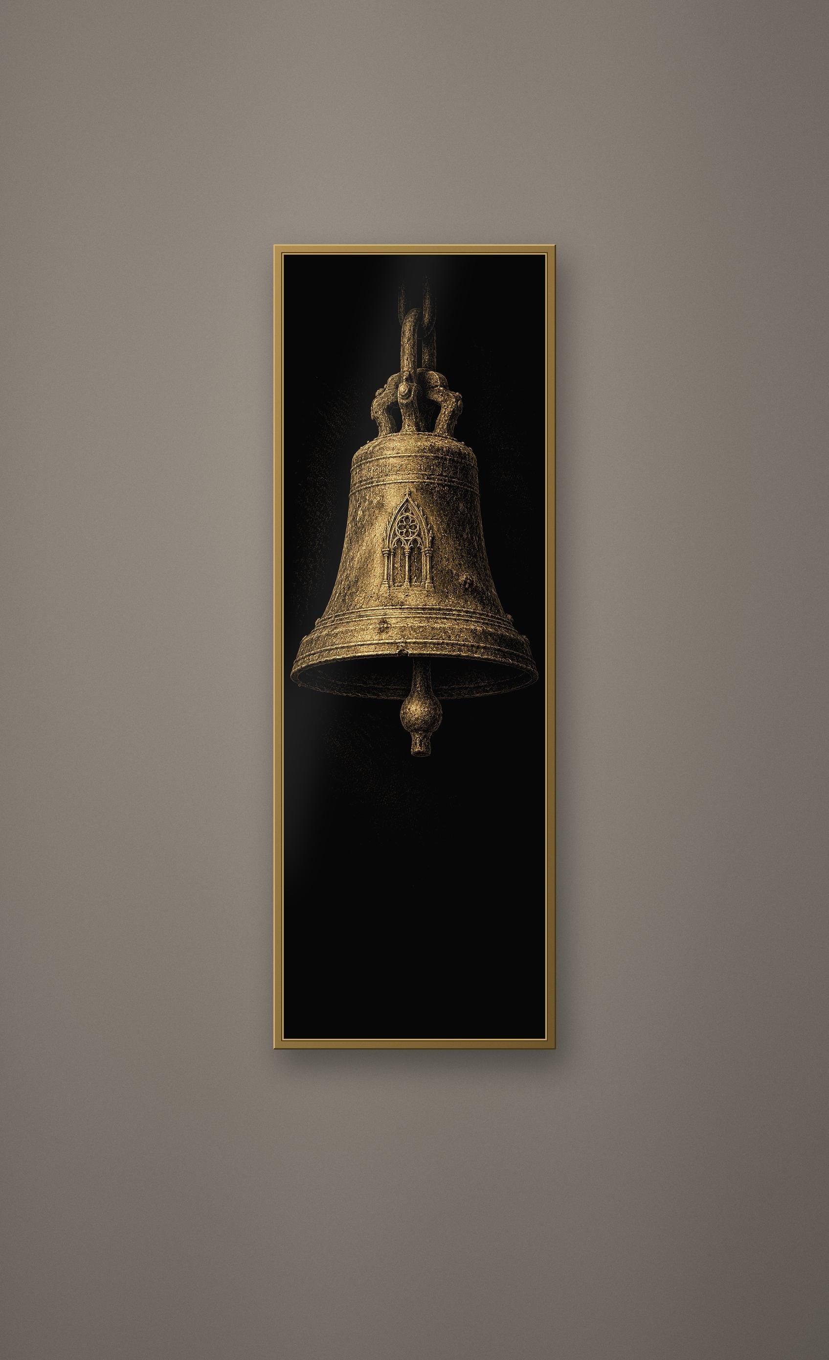 Submerged Chapel, Dark Academia Gothic Angel Prints | Antique Gold Altar Wall Art | Digital Download