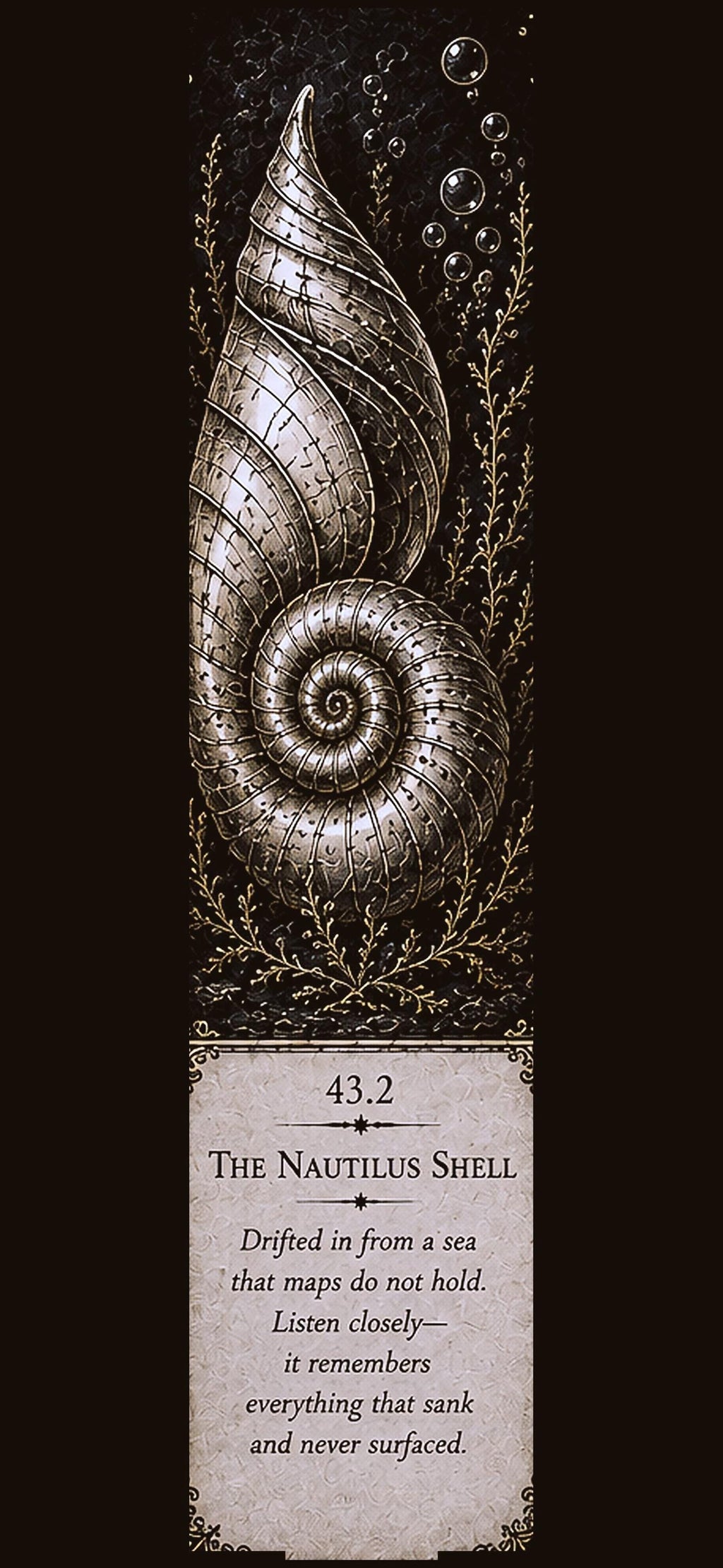 Recovered from Impossible Seas, Phone Wallpaper Bundle | Dark Academia Lock Screen | Nautical Gold on Black | Five Design Set