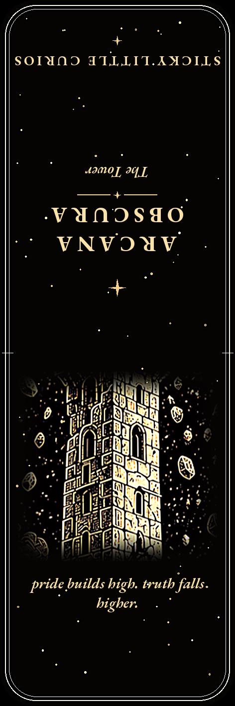 Arcana Obscura Bookmark | Dark Academia Tarot Bookmark | Standard or Magnetic Page Marker