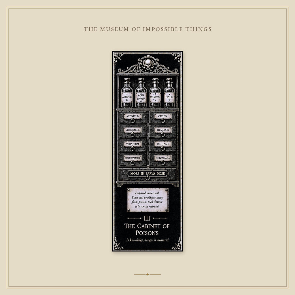 The Apothecary's Cabinet Bookmark | Dark Academia Set of 5 | Standard or Magnetic | Gothic Cabinet of Curiosities