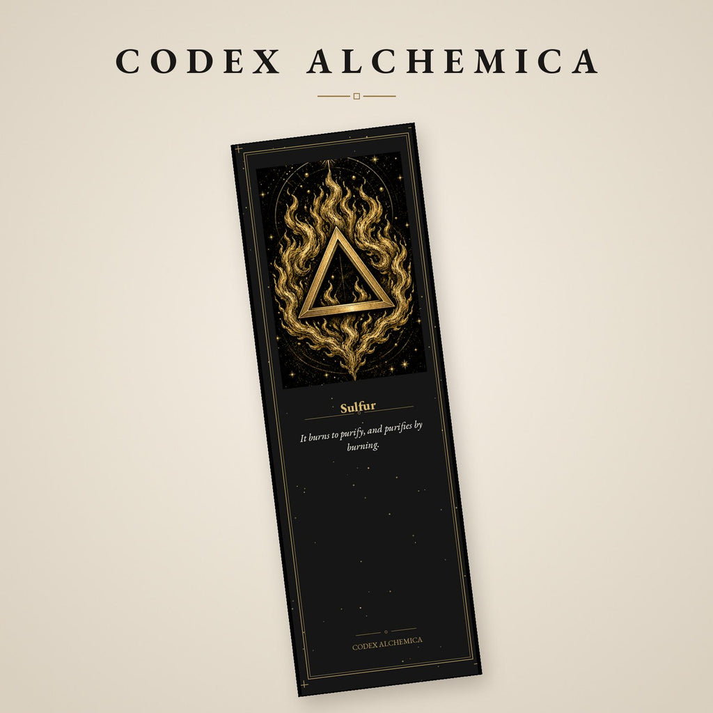 Codex Alchemica Printable Bookmarks | Dark Academia Gothic | Occult Symbols, Gold Linework | Alchemist Reader Gift