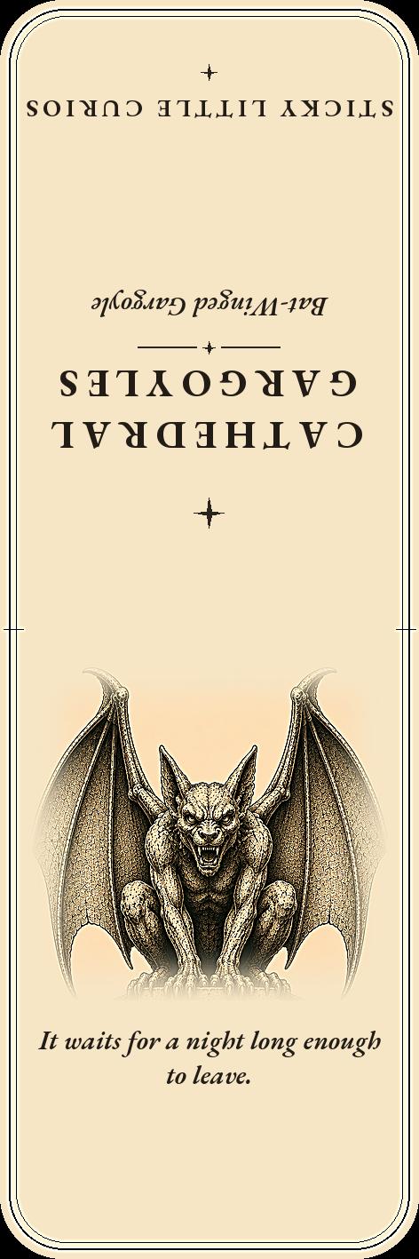 Cathedral Gargoyles The Guardians Bookmark | Dark Academia Gargoyle Bookmark | Standard or Magnetic Page Marker