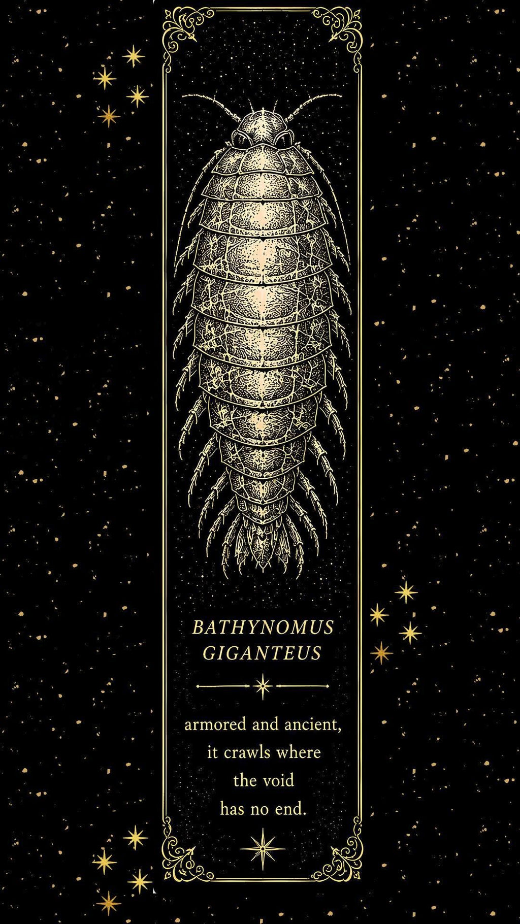 Deep Sea Cryptid Phone Wallpaper | Gothic Lock Screen, Dark Academia Digital Art, Scientific Illustration, Ocean Aesthetic Download