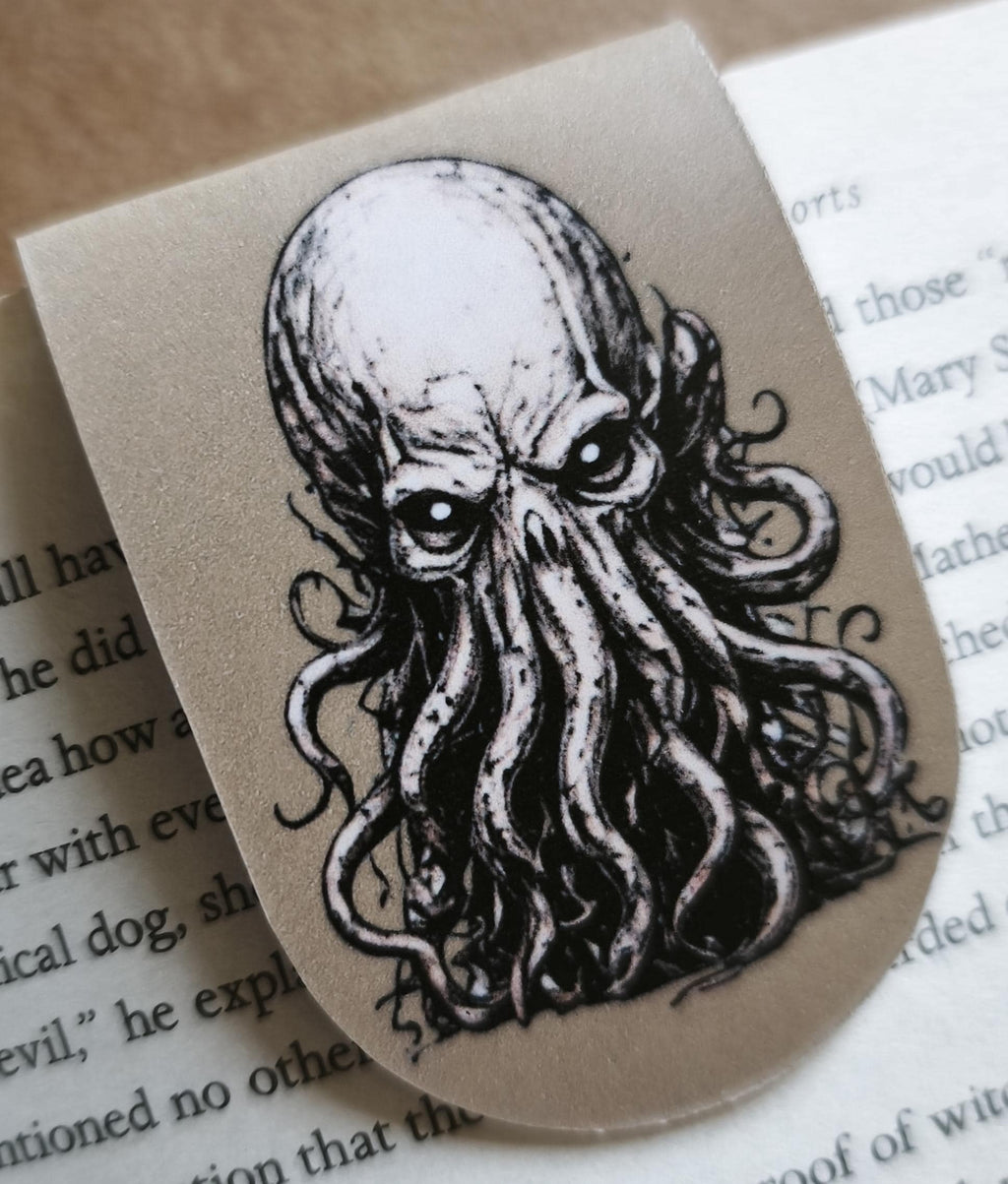 Magnetic Gothic Bookmark, Dark Academia | Cosmic Horror Design | Matte Finish | Literary Gift | Book Page Holder