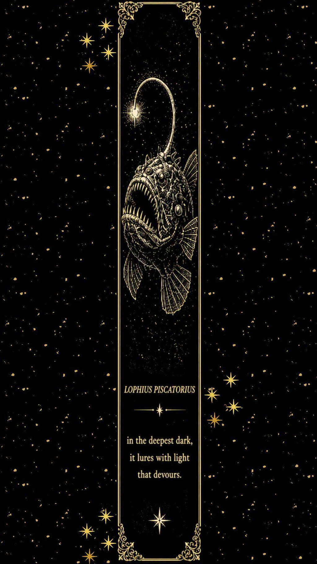 Deep Sea Cryptid Phone Wallpaper | Gothic Lock Screen, Dark Academia Digital Art, Scientific Illustration, Ocean Aesthetic Download