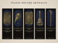 Plague Doctor Artifacts Printable Bookmarks | Dark Academia Gothic | Beaked Mask Design | Occult Stationery | Digital Download