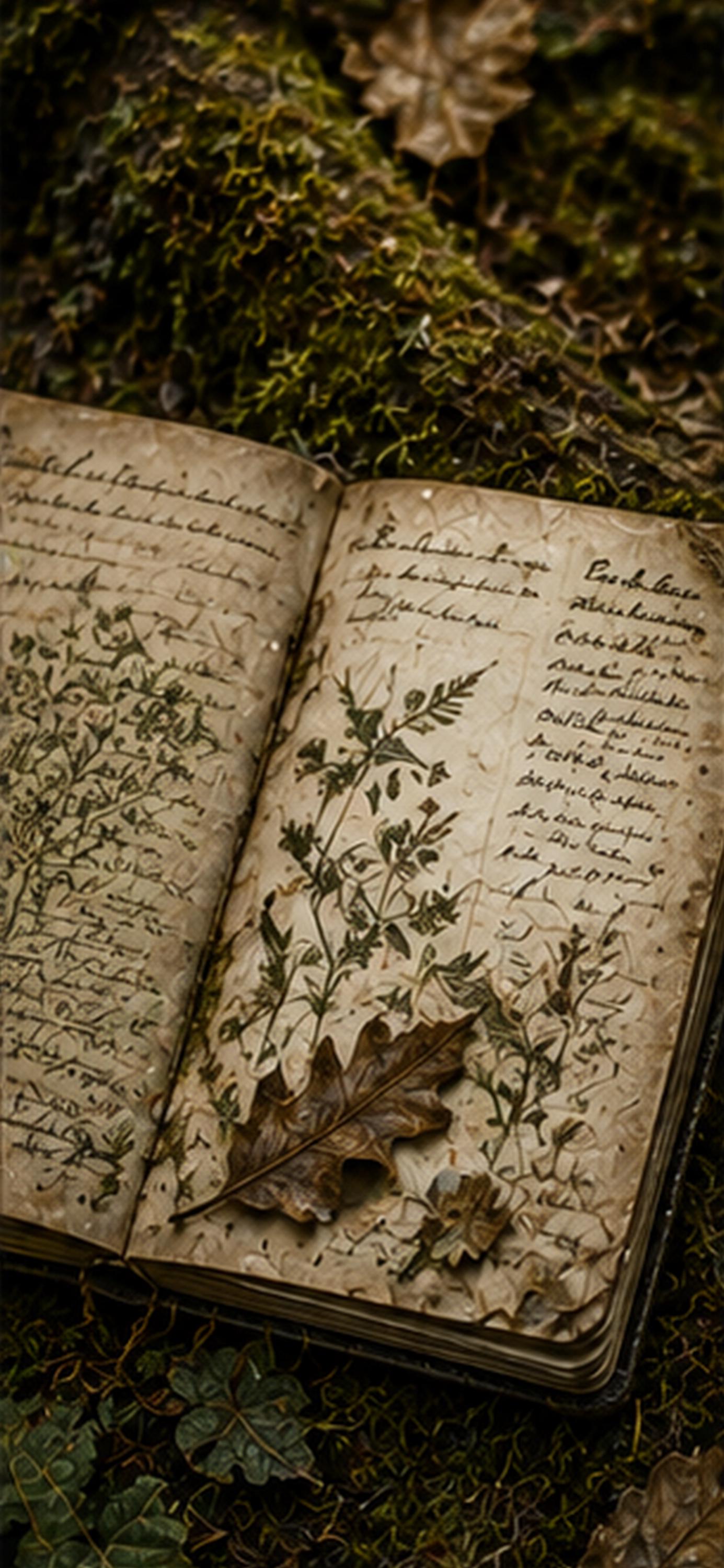 Lost Library Phone Wallpaper Bundle, Goblincore Woodland Lock Screen | Gothic Botanical Art | Dark Cottagecore Digital Download