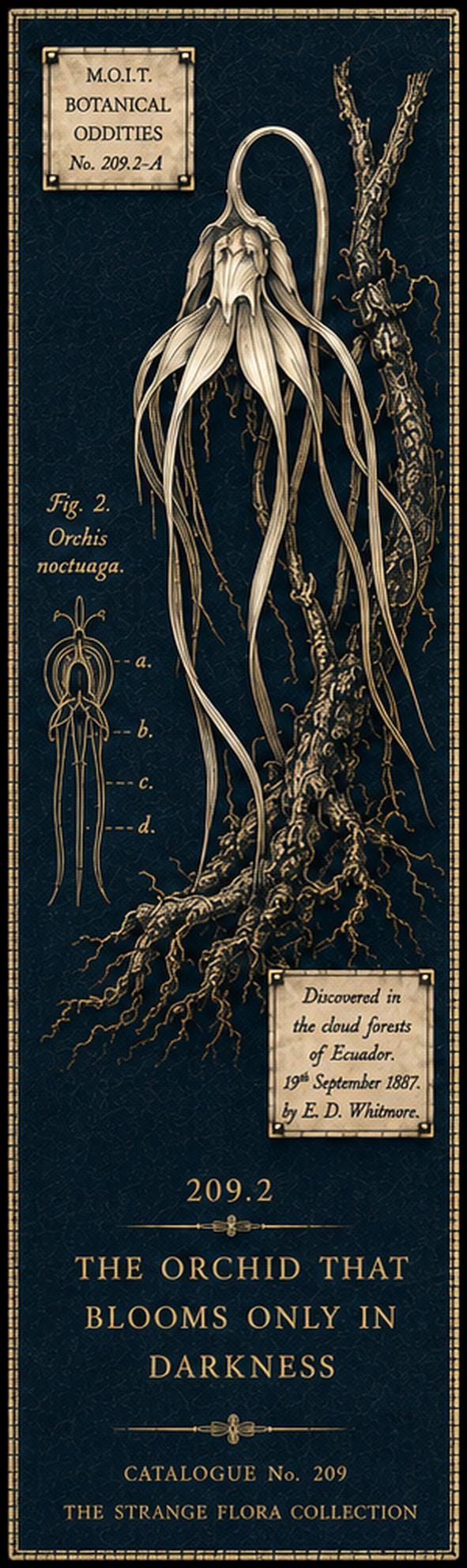 Strange Flora Printable Bookmarks | Gothic Botanical Art, Dark Academia | Occult Plant Designs, Book Lover Gift