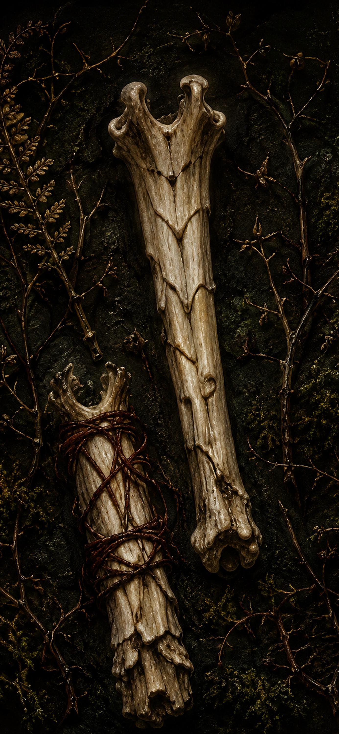 Hedge Witch Midden Phone Wallpaper Bundle | Dark Goblincore Lock Screen, Witchy Aesthetic | iPhone & Android Digital Download