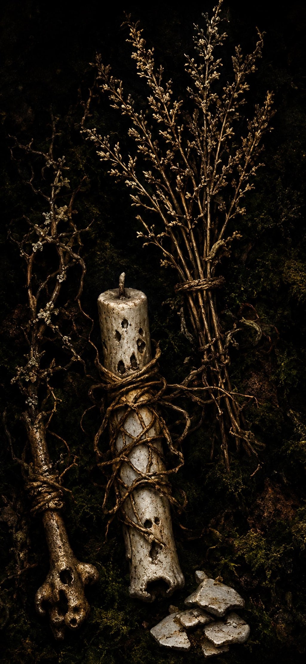 Hedge Witch Midden Phone Wallpaper Bundle | Dark Goblincore Lock Screen, Witchy Aesthetic | iPhone & Android Digital Download