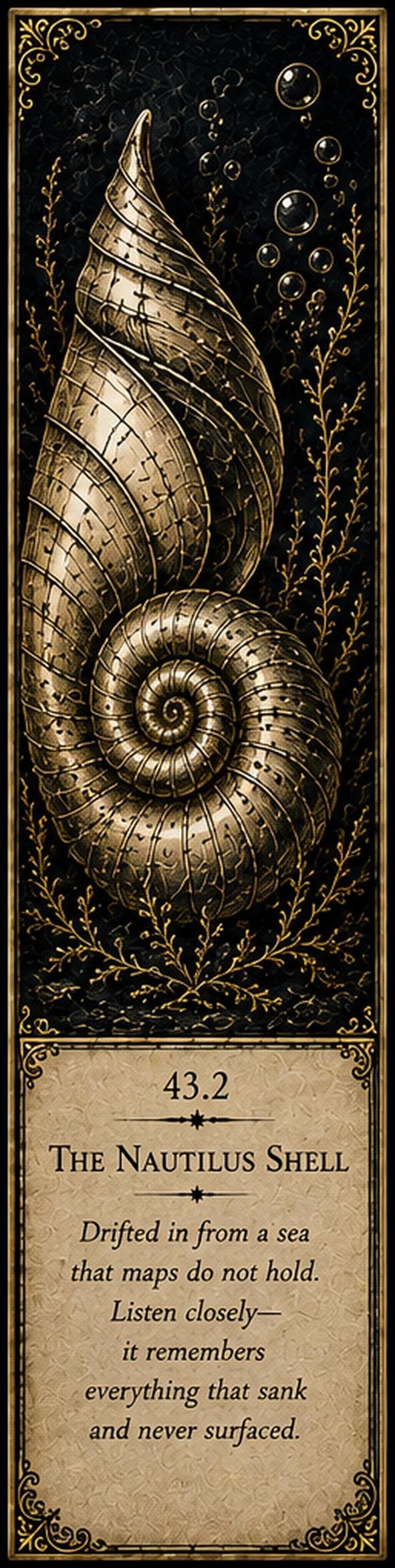 Recovered from Impossible Seas - Dark Academia Bookmarks | Nautical Gothic | Printable Book Lover Gift