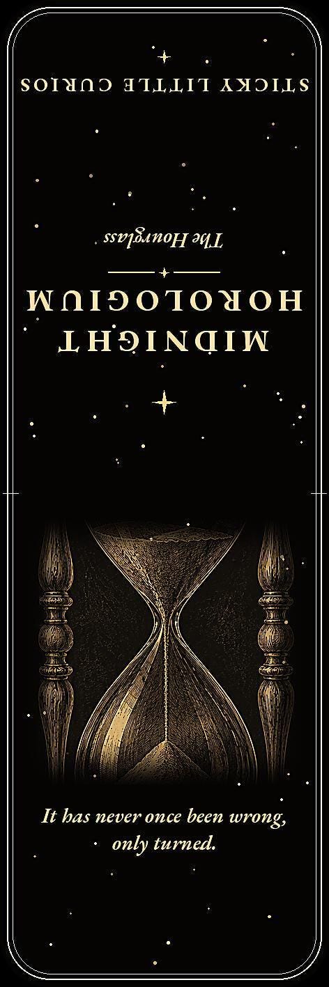 The Midnight Horologium Bookmark, Memento Mori Dark Academia | Gold On Black | Magnetic & Standard Page Marker
