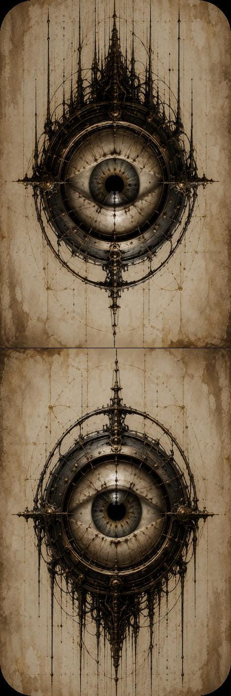 Eyes & Orbs Biomechanical Bookmark | Dark Academia Gothic | Anatomical Page Marker, Macabre Book Lover Gift