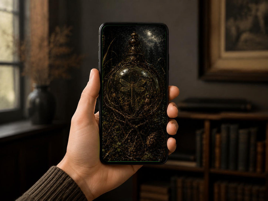 Things Beneath The Roots - Dark Goblincore Frog Wallpaper | Moody Lock Screen | Gothic Fantasy | Phone Bundle