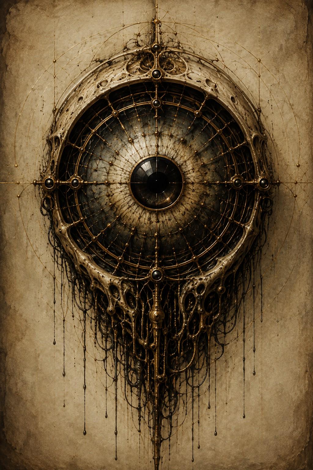 Eyes & Orbs Biomechanical Lock Screen | Dark Academia Wallpaper | Anatomical Study Art | Gothic Sci-Fi Digital Download