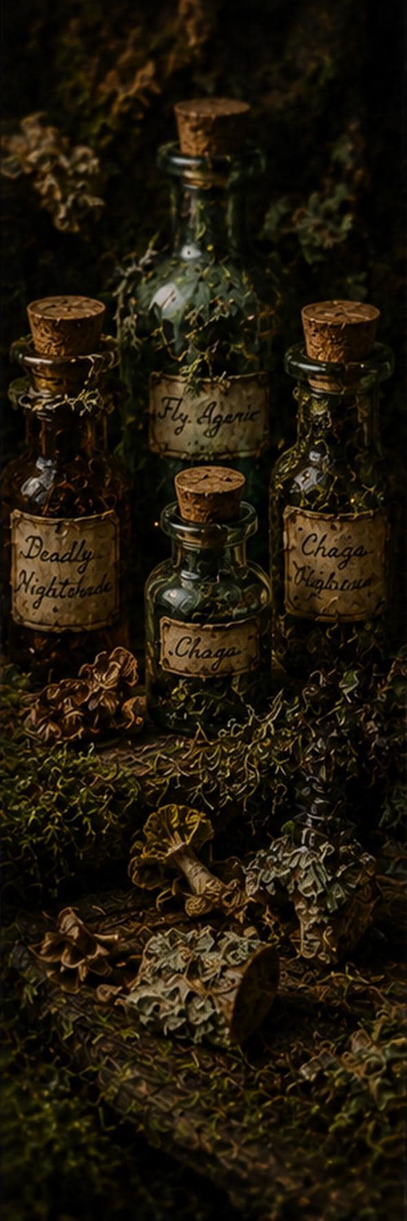 Goblincore Bookmarks Printable Set | Apothecary, Alchemy, Woodland Botanical (Digital Download)