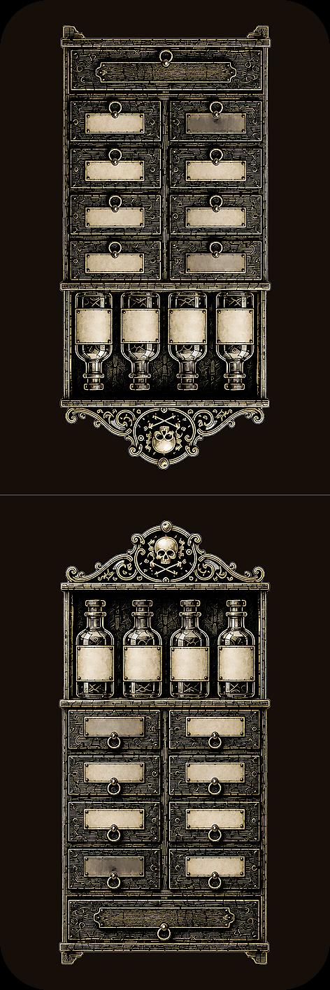 The Apothecary's Cabinet Bookmark | Dark Academia Set of 5 | Standard or Magnetic | Gothic Cabinet of Curiosities