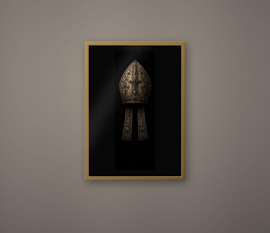 Relics Of Saints Wall Art Collection | Dark Academia Gothic Prints, Black & Gold Illustrations, Digital Download