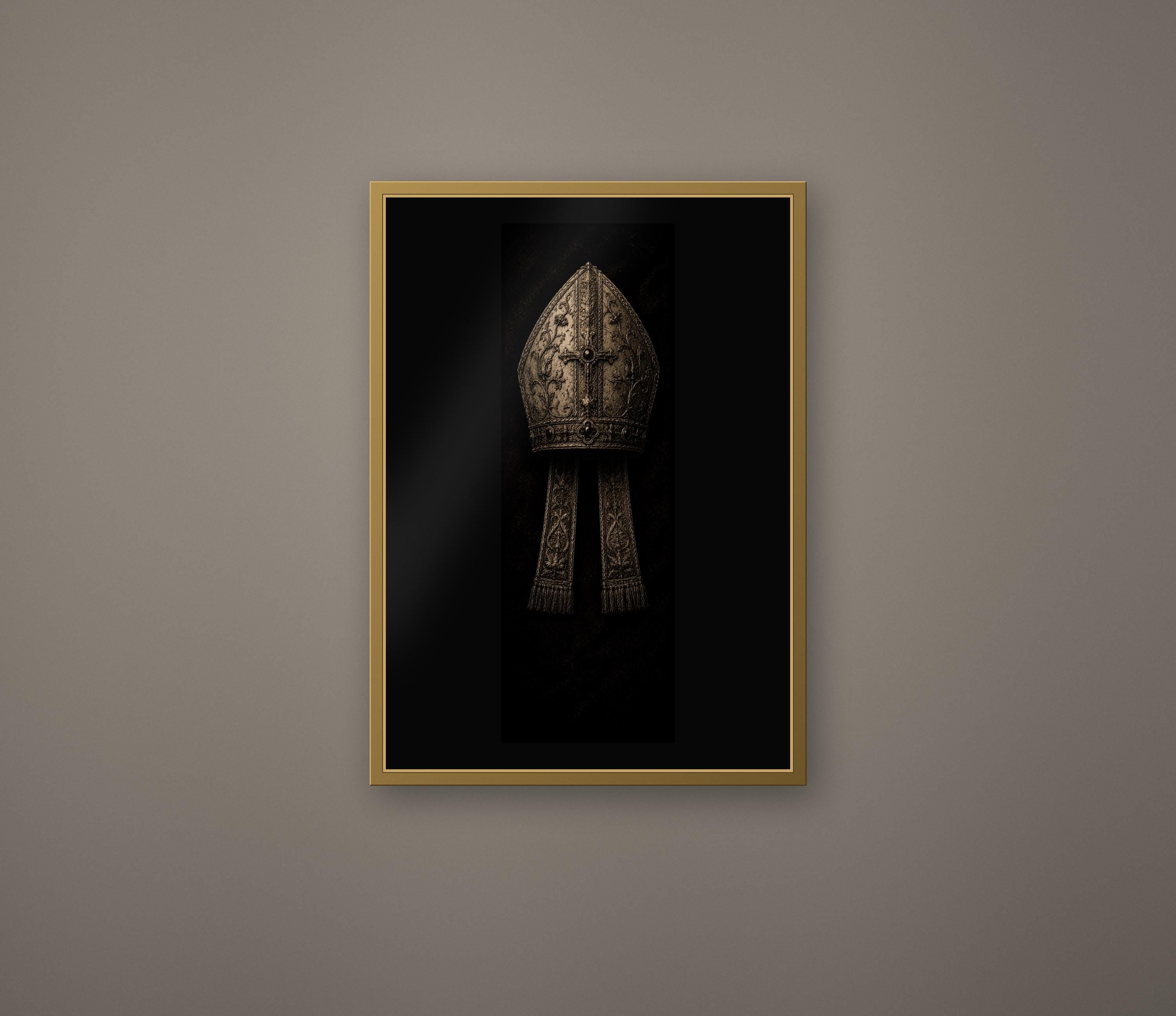 Relics Of Saints Wall Art Collection | Dark Academia Gothic Prints, Black & Gold Illustrations, Digital Download