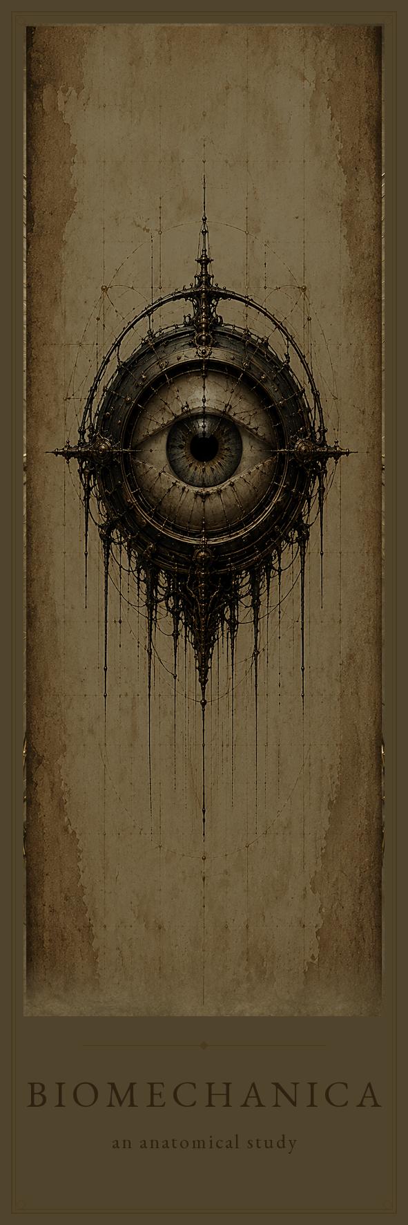 Eyes & Orbs Biomechanical Bookmark | Dark Academia Gothic | Anatomical Page Marker, Macabre Book Lover Gift