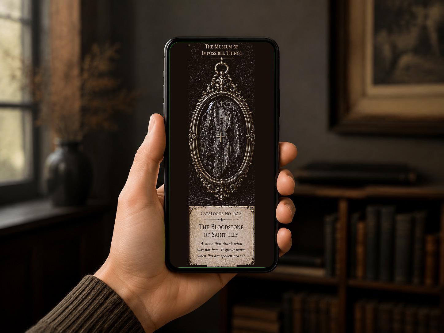 Relics Of The Saints, Dark Academia Lock Screen | Gothic Black Gold Wallpaper | iPhone & Android Digital Download | Five Design Bundle