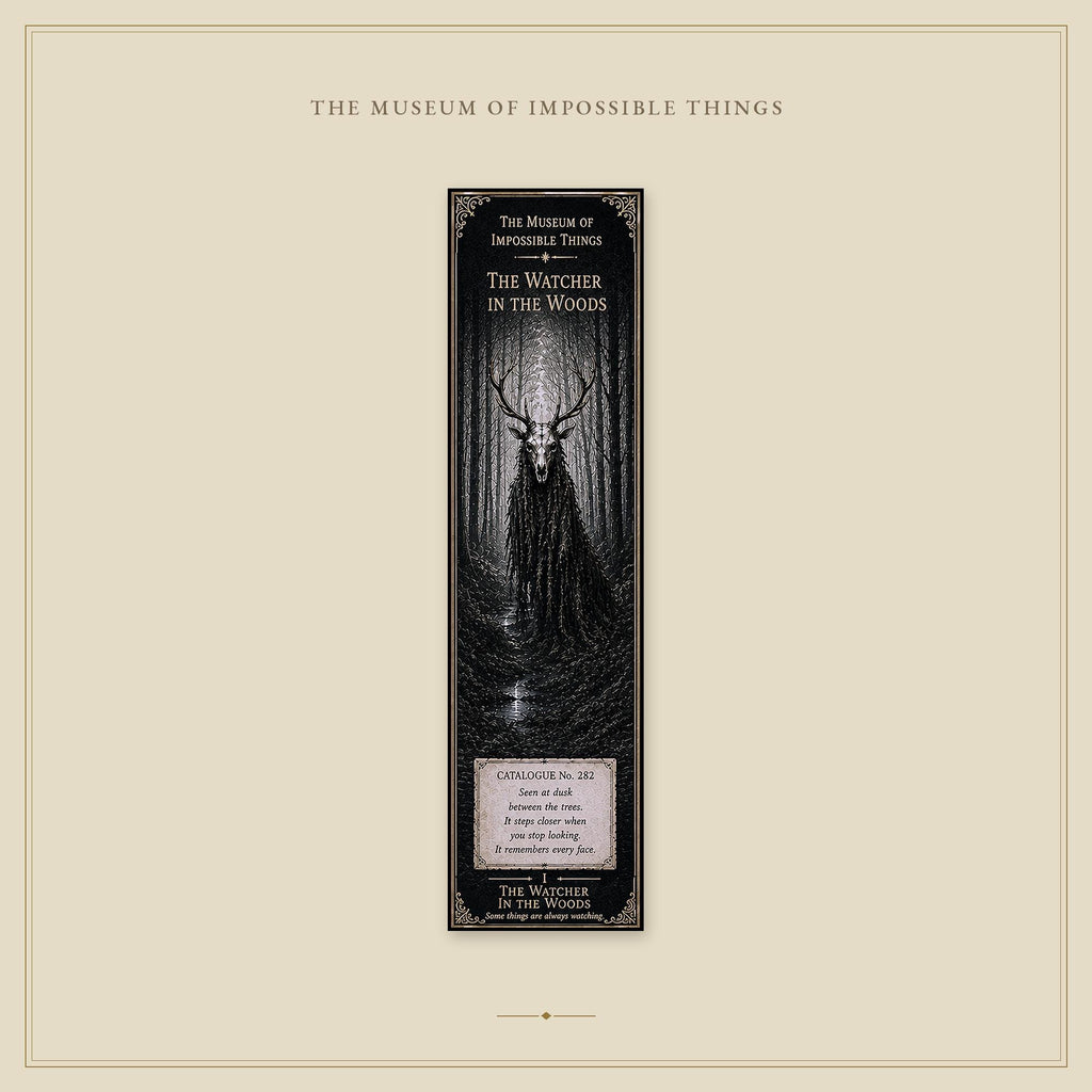 The Watcher in the Woods Bookmark | Dark Academia Set of 5 | Standard or Magnetic | Gothic Cabinet of Curiosities