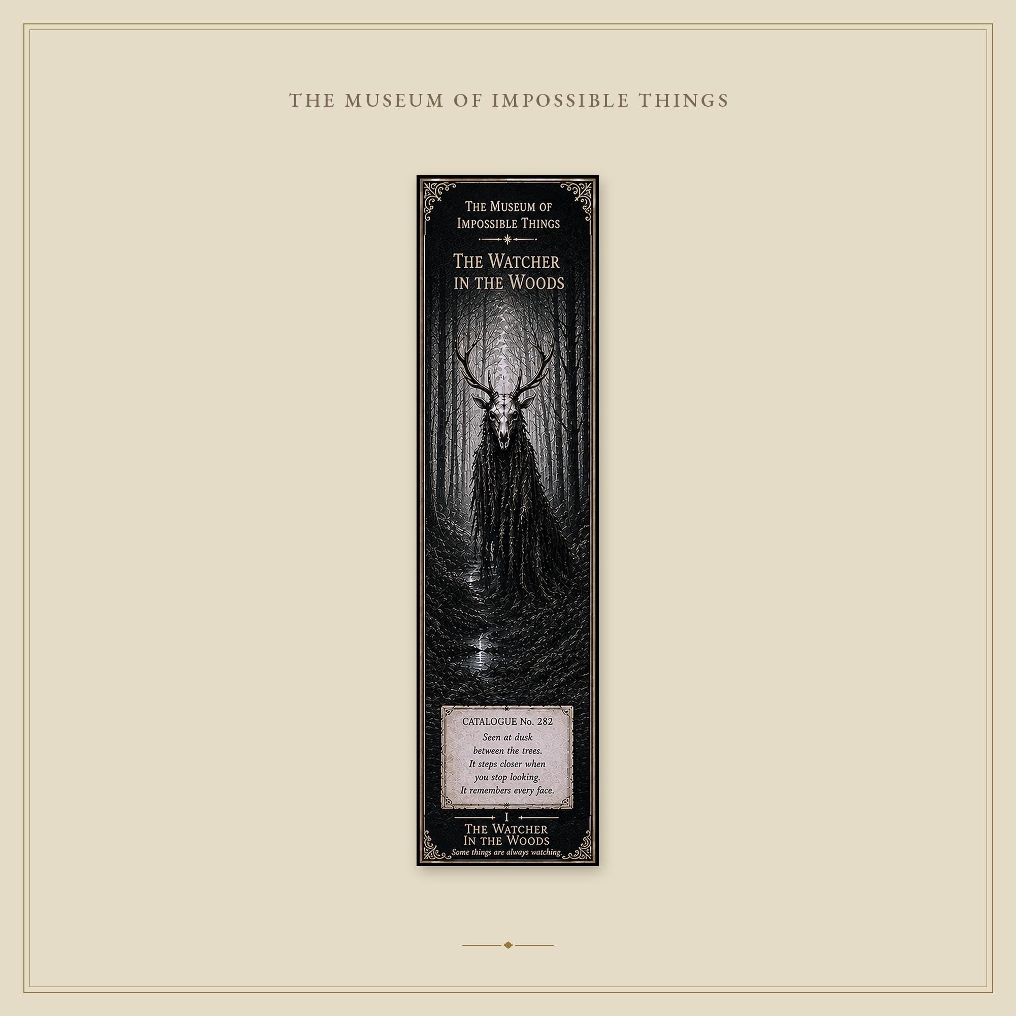 The Watcher in the Woods Bookmark | Dark Academia Set of 5 | Standard or Magnetic | Gothic Cabinet of Curiosities