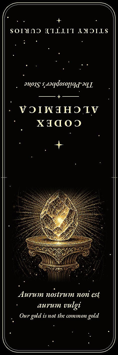 Codex Alchemica Bookmark | Dark Academia Occult Alchemy Bookmark | Standard or Magnetic Page Marker