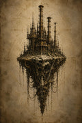 Spires V - Biomechanical Wallpaper | Dark Academia Lock Screen | Surreal Anatomy Engine | Gothic Sci-Fi Digital Download
