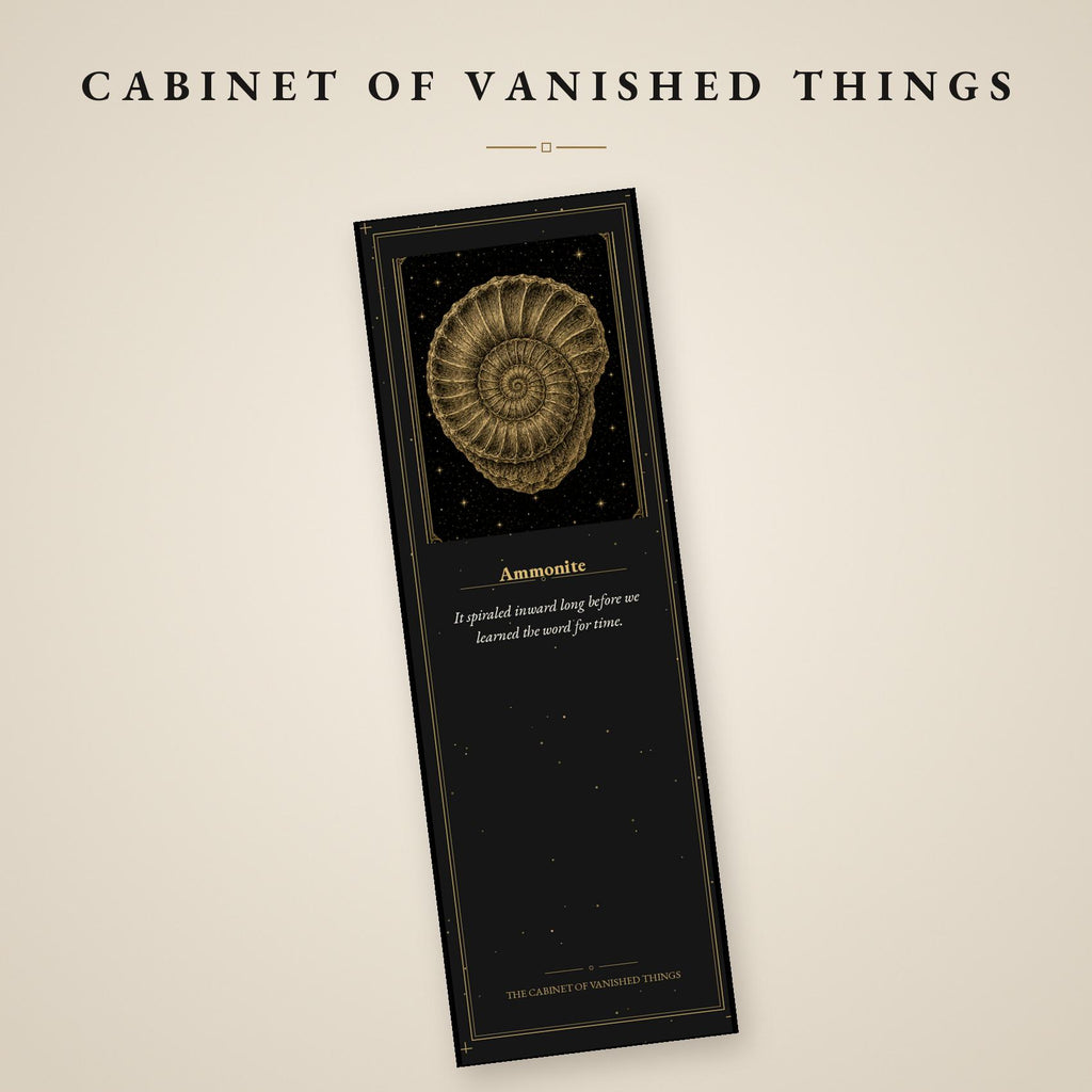 Specimens of What the Earth Forgot, Printable Bookmarks | Extinct Species Gold Linework | Dark Academia | Digital Download