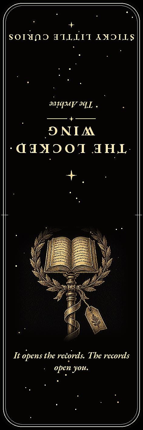 Keys of the Locked Wing Bookmark | Dark Academia Skeleton Key Bookmark | Standard or Magnetic Page Marker