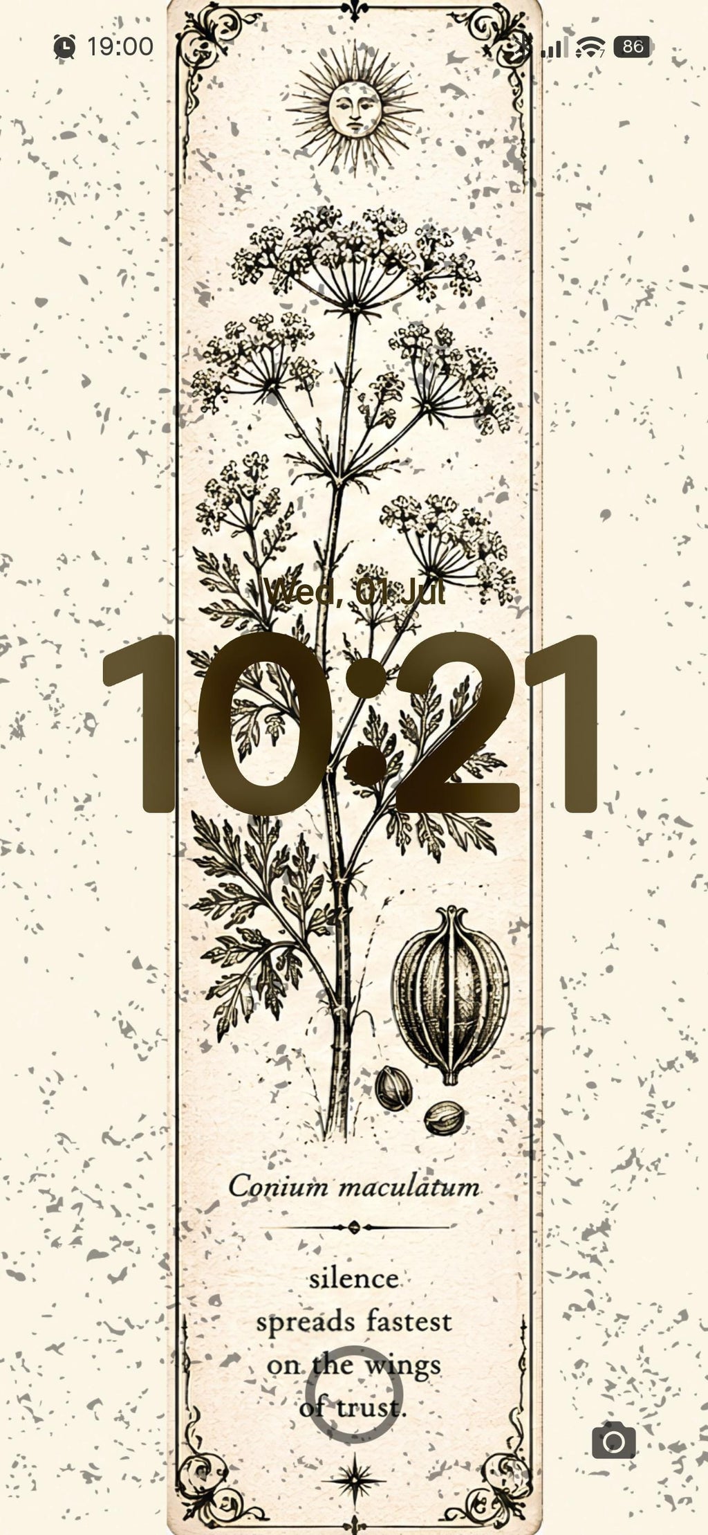 Poison Garden Phone Wallpaper | Toxic Botanical Witchy Aesthetic | Dark Academia Lock Screen | Herbalism Gift Digital Download