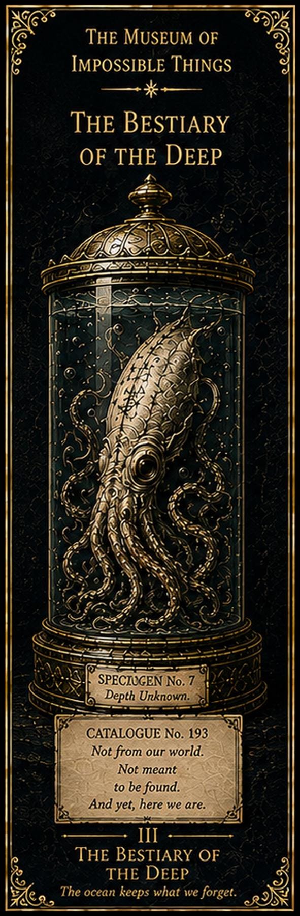 The Forbidden Wing, Dark Academia Bookmarks | Gothic Cabinet of Curiosities, Printable | Antique Gold Black Collector Set