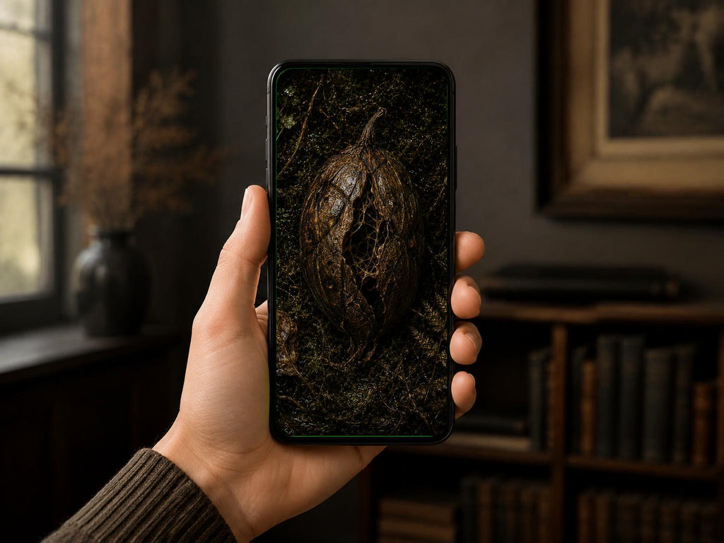 The Rotting Orchard Phone Wallpaper | Dark Goblincore Lock Screen | Decay Aesthetic, Wasps Design | Digital Download Set